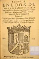 Elogios en Loor de los tres famosos varones Don... (1601)