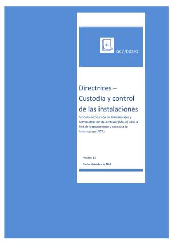 Directrices - custodia y control de las...