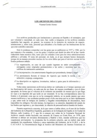 Los archivos del exilio (2007)