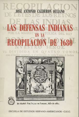 Las defensas indianas en la Recopilación de... (1984)