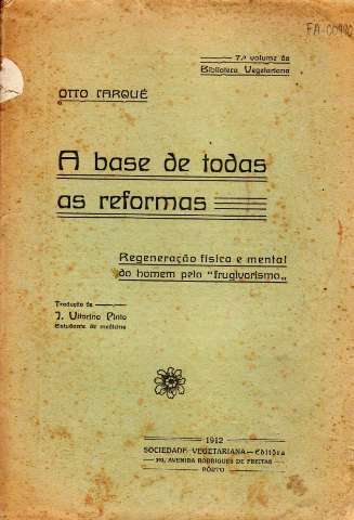 A base de todas as reformas na alimentação (1912)